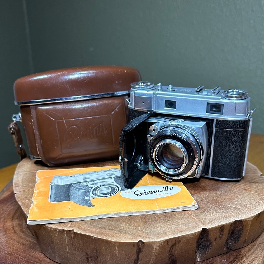 KODAK Retina IIIc Rangefinder Camera + Case + Manual